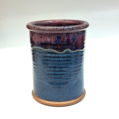 #231026 Utensil Holder Blue/Red $22 at Hunter Wolff Gallery